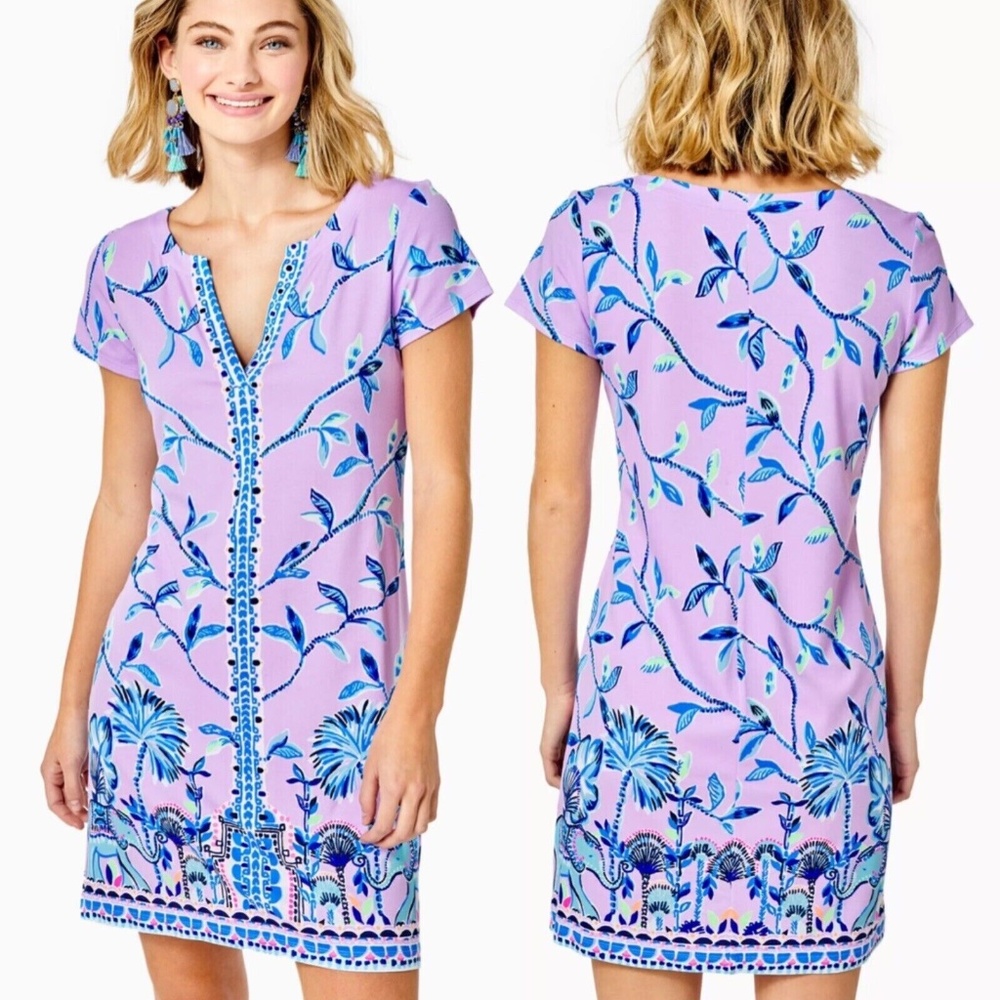 Lilly Pulitzer Sophiletta Shift Dress Purple Iris Slathouse Jungle New XXL
